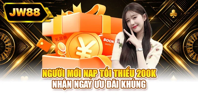 Người mới nạp tối thiểu 200K nhận ngay ưu đãi khủng